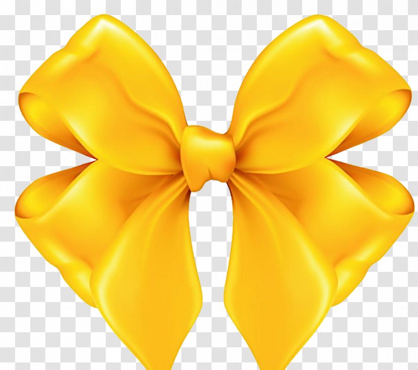 Ribbon Gold Royalty-free Clip Art - Orange - Golden Bow Transparent PNG