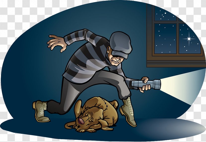 Burglary Royalty-free Robbery Illustration - Fictional Character - A Person With Flashlight Flashlight. Transparent PNG