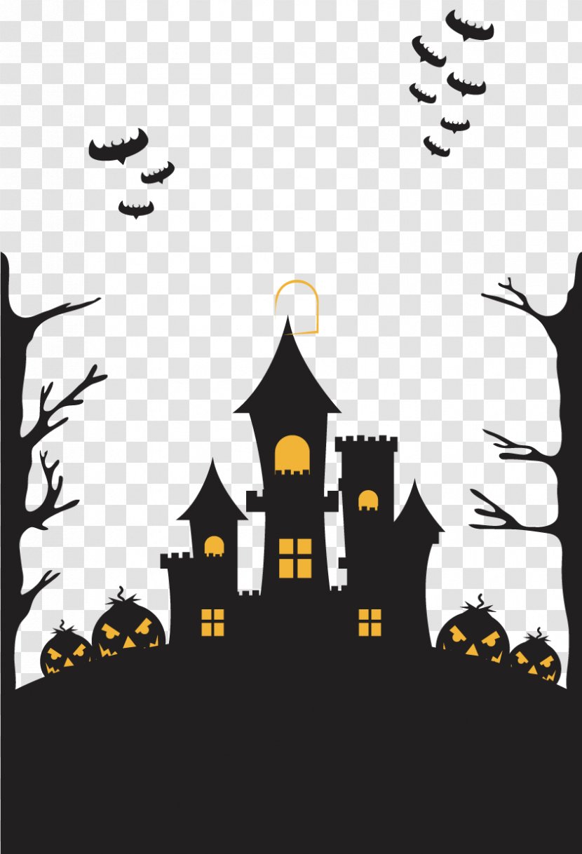 Halloween Poster - October 31 - Castle Transparent PNG