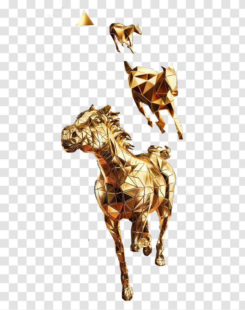 Horse - Mustang - Golden Transparent PNG