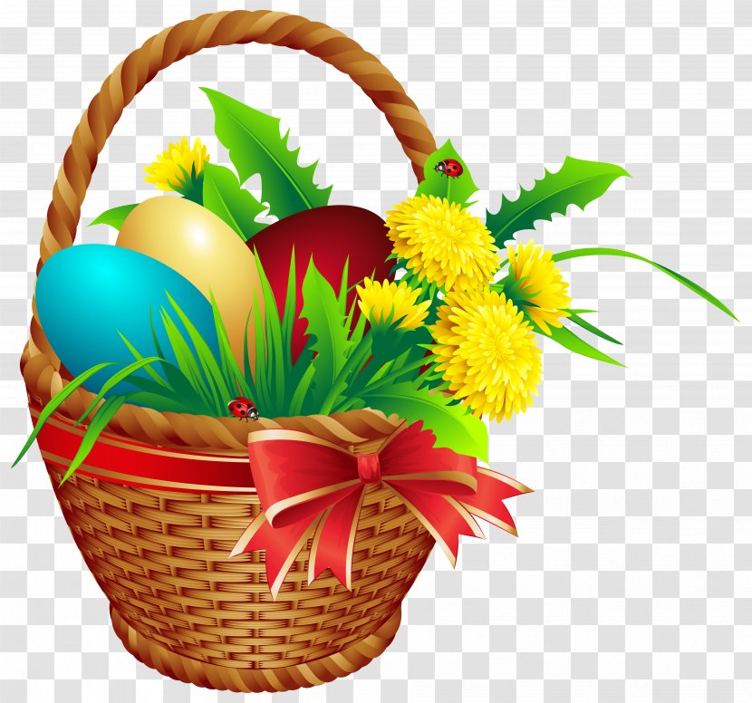 Easter Bunny Basket Clip Art - Image Transparent PNG
