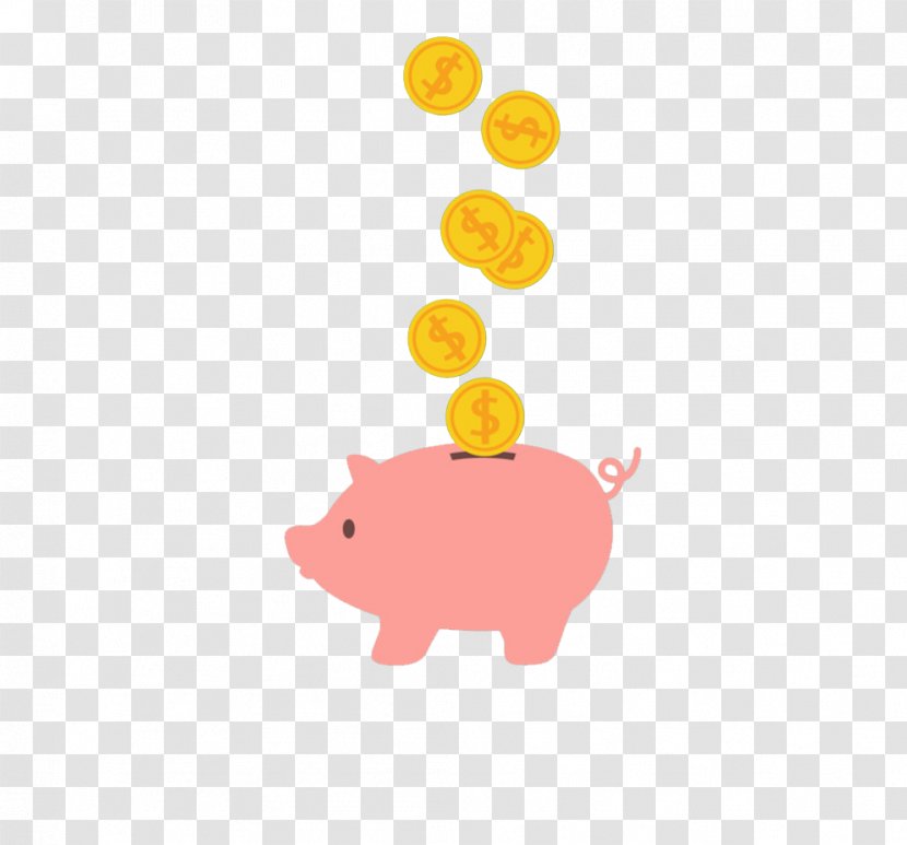 Piggy Bank Saving Coin Domestic Pig - Service Transparent PNG