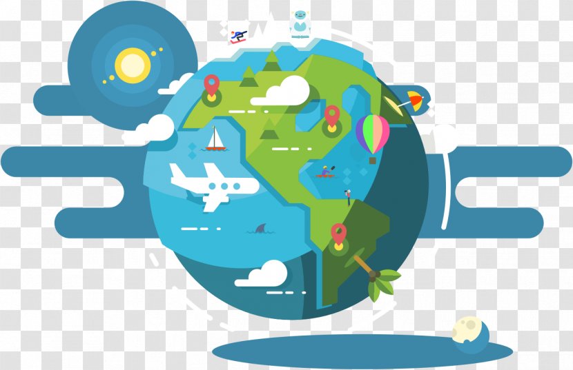 Airplane Earth Clip Art - Technology - Accor Transparent PNG