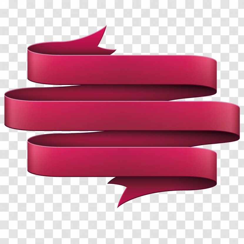 Pink Ribbon Euclidean Vector - Magenta - Beautifully Transparent PNG