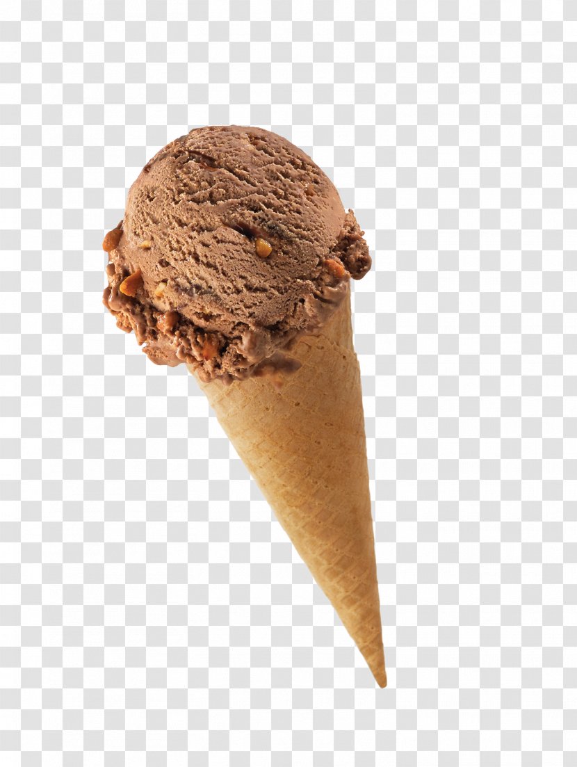Chocolate Ice Cream Cones Brownie - Cone Transparent PNG