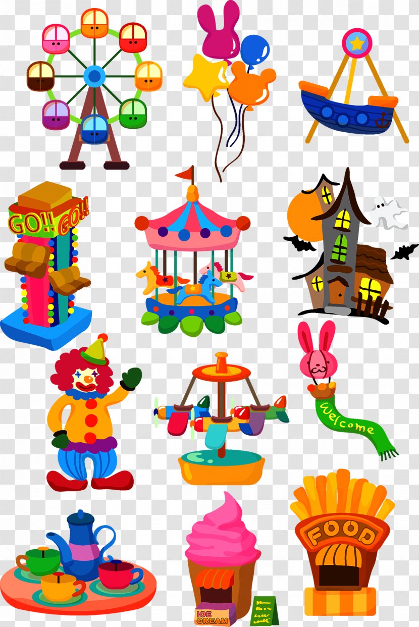 Cartoon Playground Illustration - Drawing - Circus Facility Transparent PNG