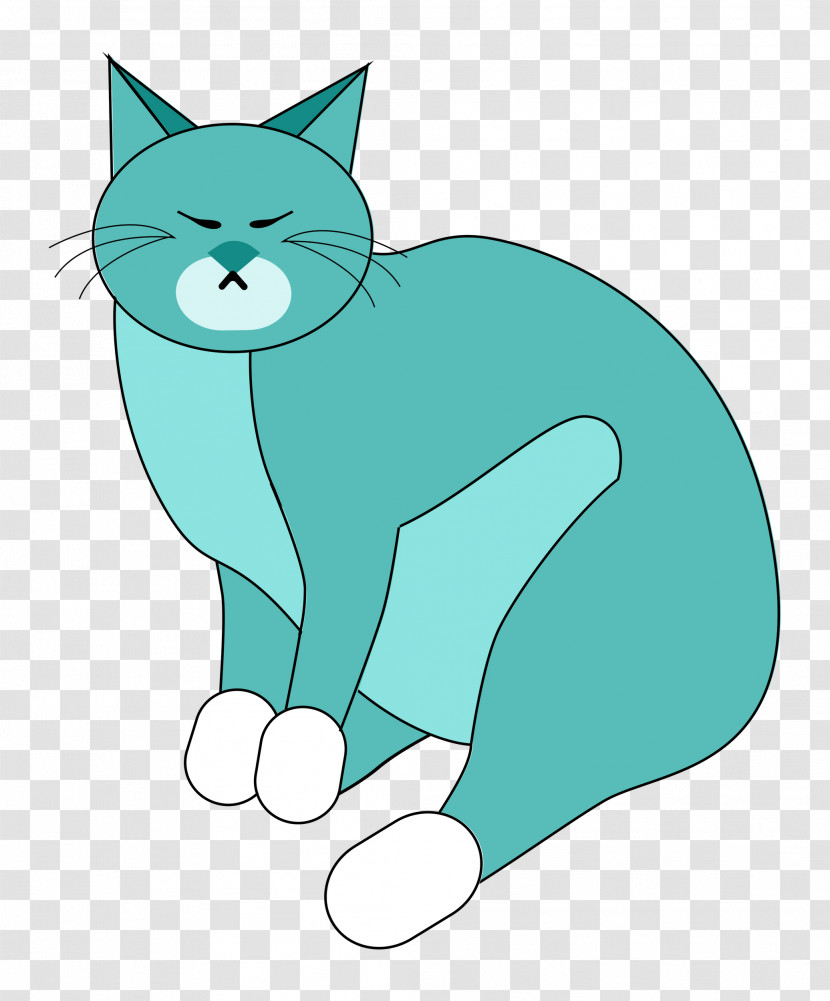 Cat Kitten Paw Line Art Whiskers Transparent PNG