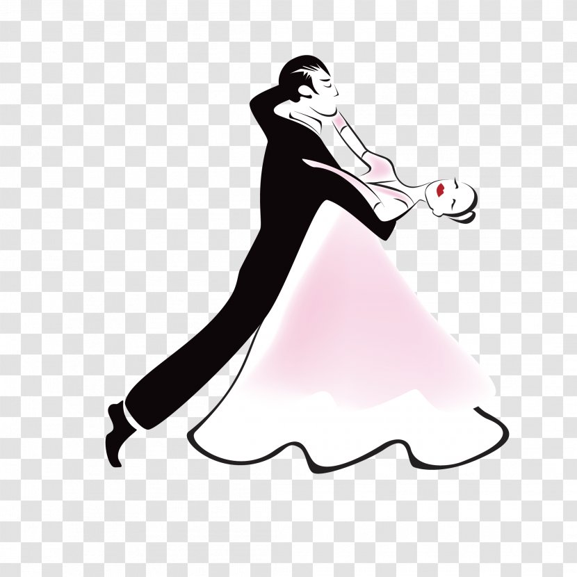 Ballroom Dance Drawing Sketch - Tango - Hand-painted Double Dancers Transparent PNG