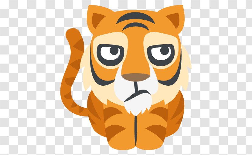 Tiger Emoji Lion Text Messaging Emoticon - Nose - Tanabata Vector Transparent PNG