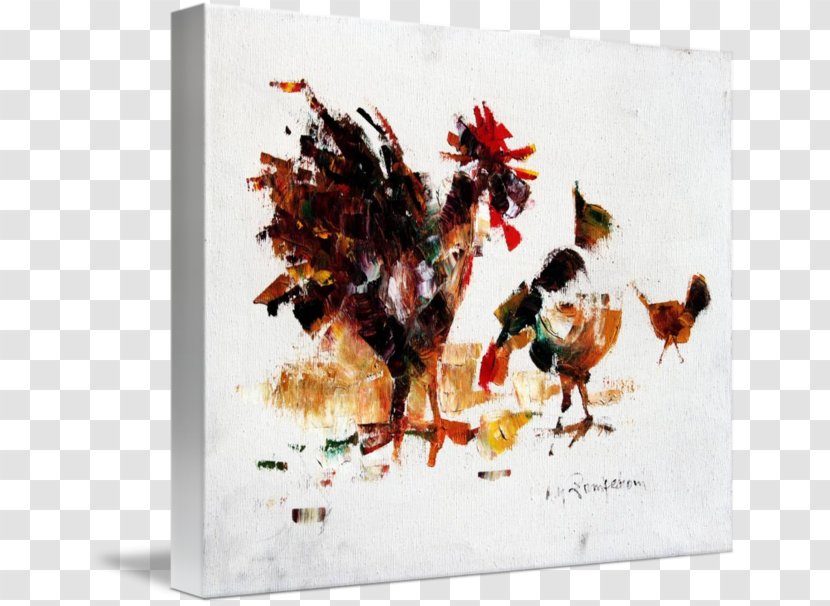 Rooster Painting Canvas Art Transparent PNG