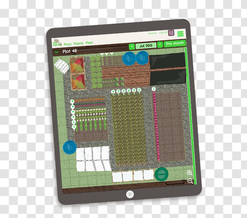 Garden Computer Software Trellis Interface Electronics - Vegetable Plan Transparent PNG