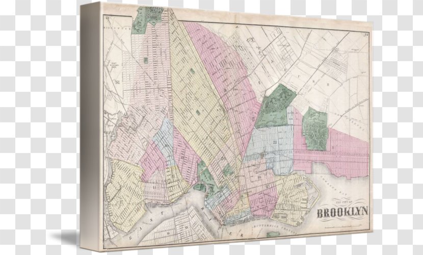 Brooklyn Paper Painting Giclée Map Transparent PNG