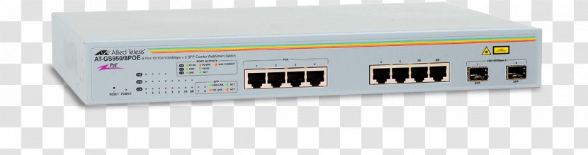 Wireless Access Points Small Form-factor Pluggable Transceiver Gigabit Ethernet Allied Telesis Network Switch - Electronics Accessory Transparent PNG