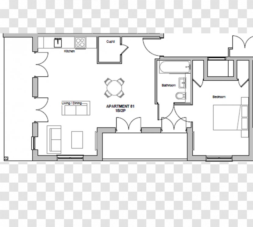 Floor Plan White Angle - Structure Transparent PNG