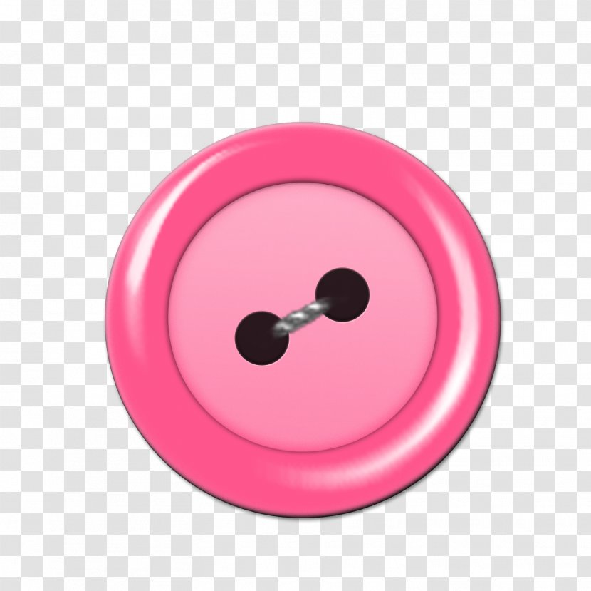 Pink Button Download - Smile - Round Transparent PNG