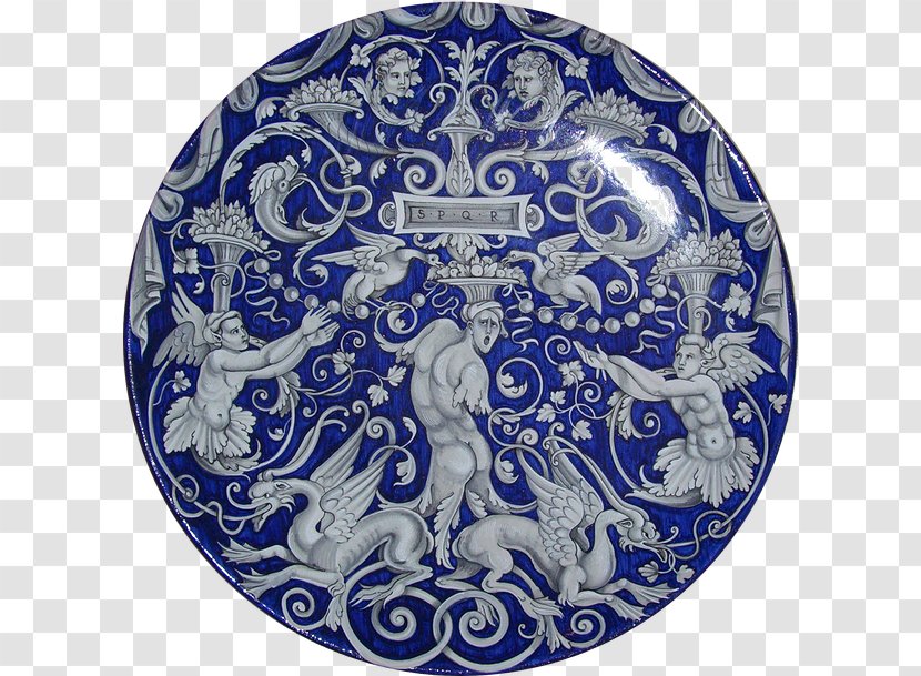 Blue And White Pottery Delftware Ceramic Porcelain - Paisley - Cobalt Transparent PNG