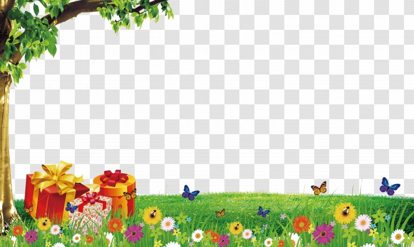 Cartoon Background Elements - Flower - Floral Design Transparent PNG