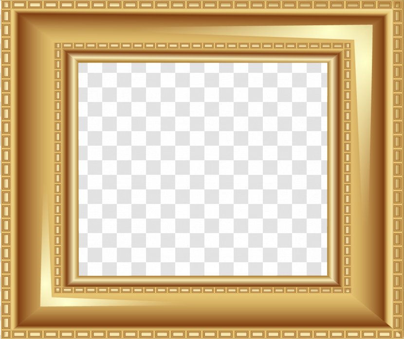 Picture Frame Pattern - Recreation - Vector Painted Gold Transparent PNG