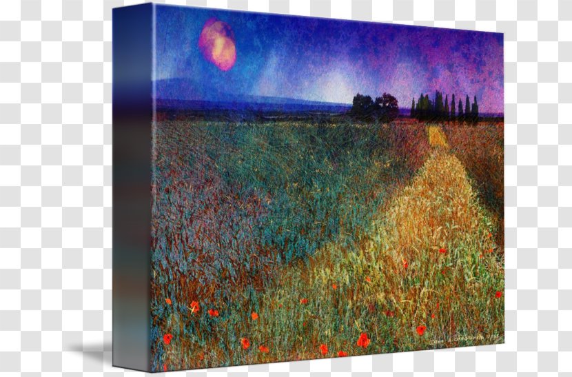 Painting Landscape Acrylic Paint Ecosystem - Rectangle - Wheat Fealds Transparent PNG