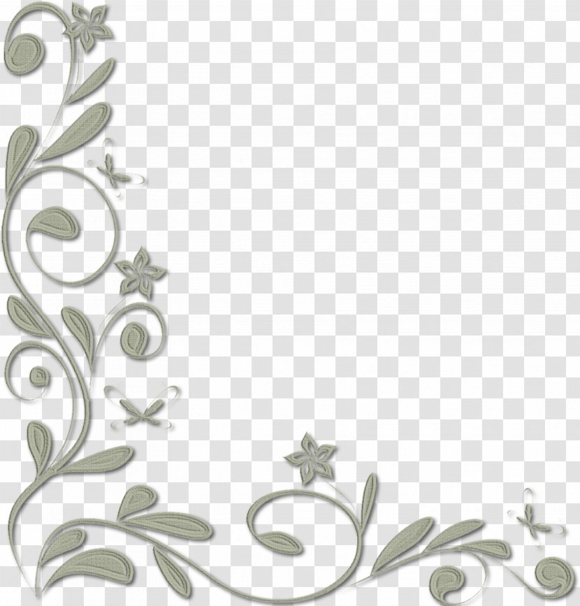 Black And White Floral Design Clip Art - Body Jewelry - Callalily Transparent PNG