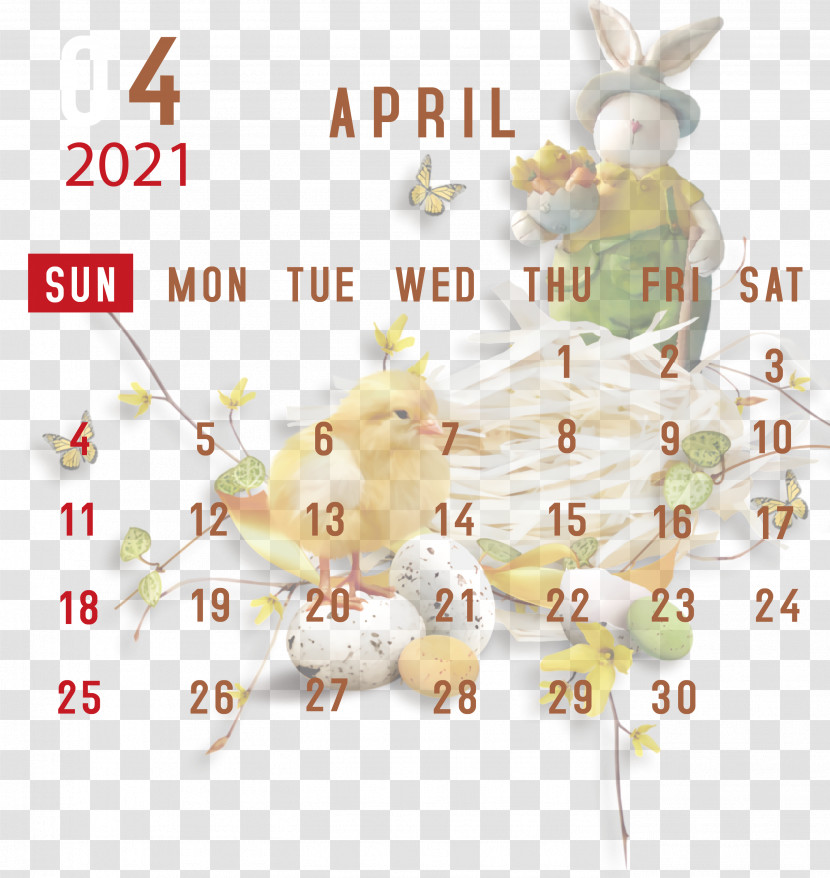 April 2021 Printable Calendar April 2021 Calendar 2021 Calendar Transparent PNG