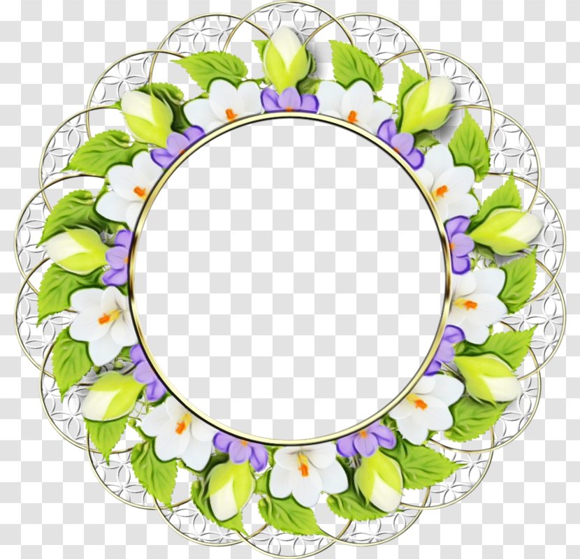 Flowers Background - Molding - Oval Wreath Transparent PNG