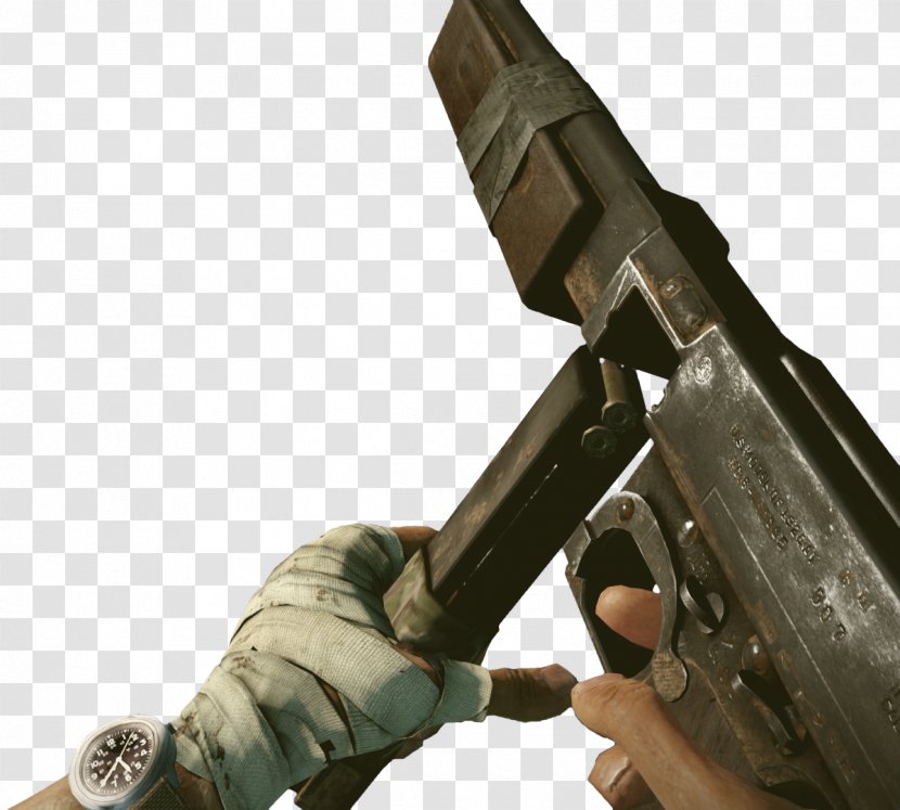 Second World War Thompson Submachine Gun Call Of Duty: WWII Firearm M1 Garand - Silhouette - Heart Transparent PNG