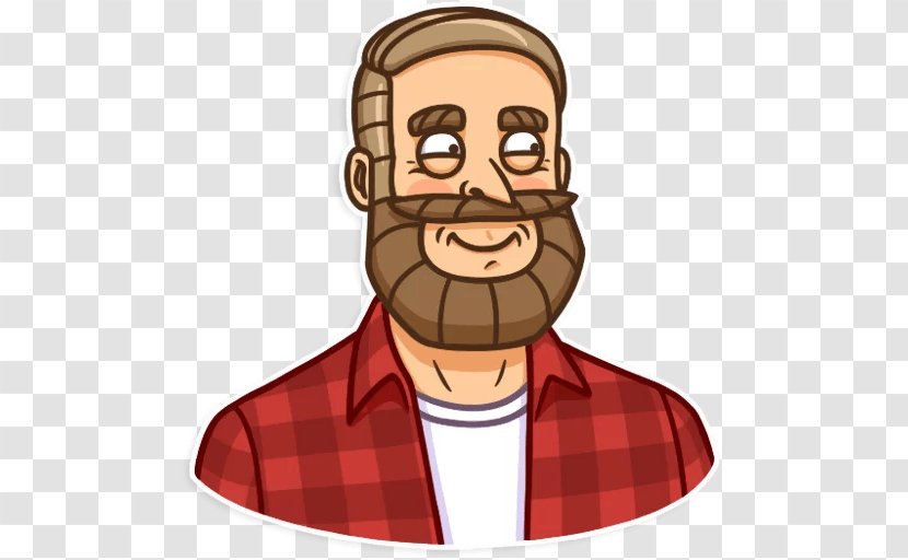 Moustache Joke Cartoon Beard Human Behavior - Heart - Telegram Sticker Transparent PNG