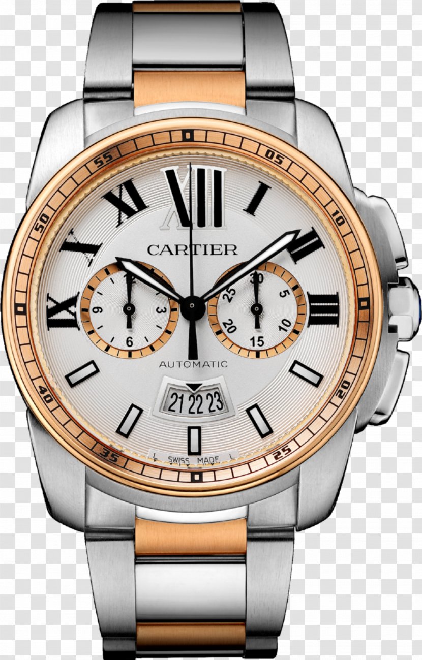 Cartier Calibre De Diver Watch Chronograph Movement - Metal Transparent PNG