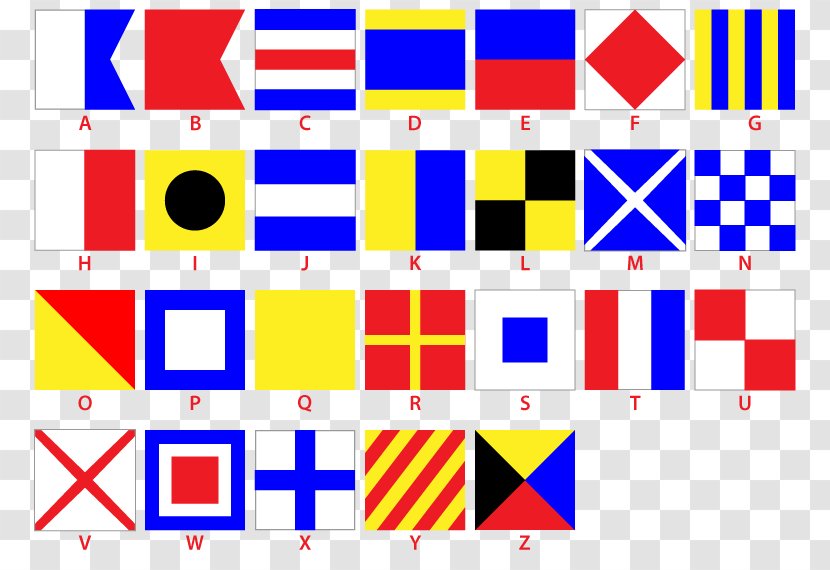 International Maritime Signal Flags Alphabet Flag Semaphore Letter Code Of Signals - Morse - Navigation Transparent PNG