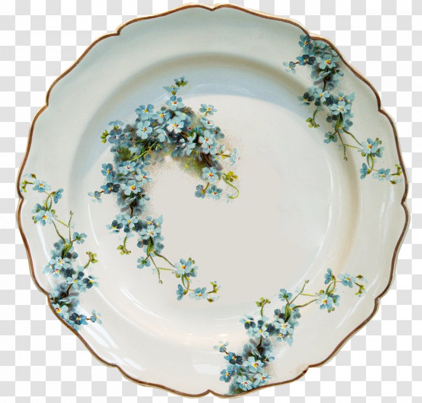 Flower Scorpion Grasses Blue Clip Art - Saucer - Plate Transparent PNG