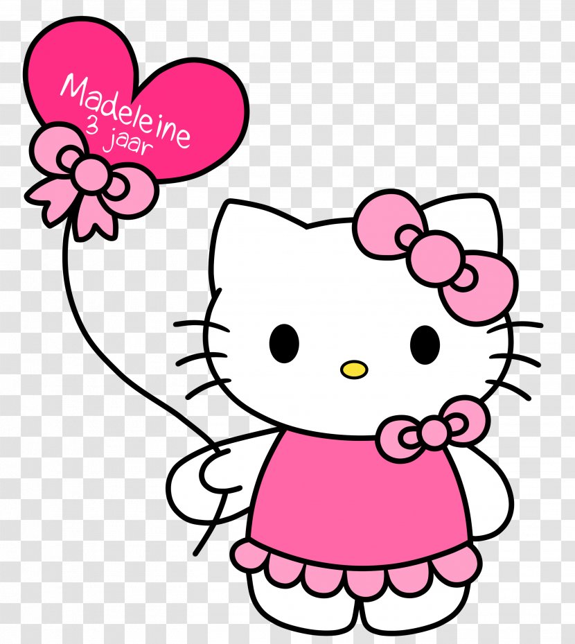 Hello Kitty Clip Art - Cartoon - With Balloons Transparent PNG