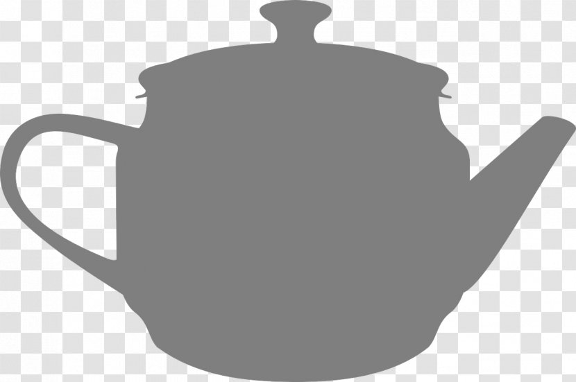 Teapot Drink Teacup - Black And White - Tea Time Transparent PNG
