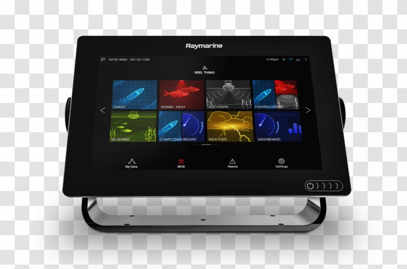 Raymarine Plc Chirp GPS Navigation Systems Transducer Multi-function Display - Electronic Device - Ray Fish Transparent PNG