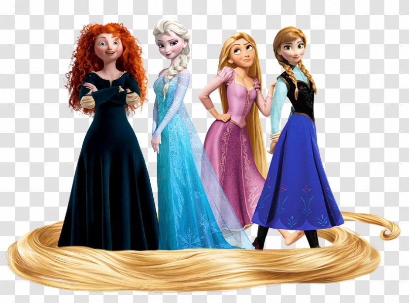 Rapunzel Elsa Merida Anna Disney Princess - Tangled Transparent PNG