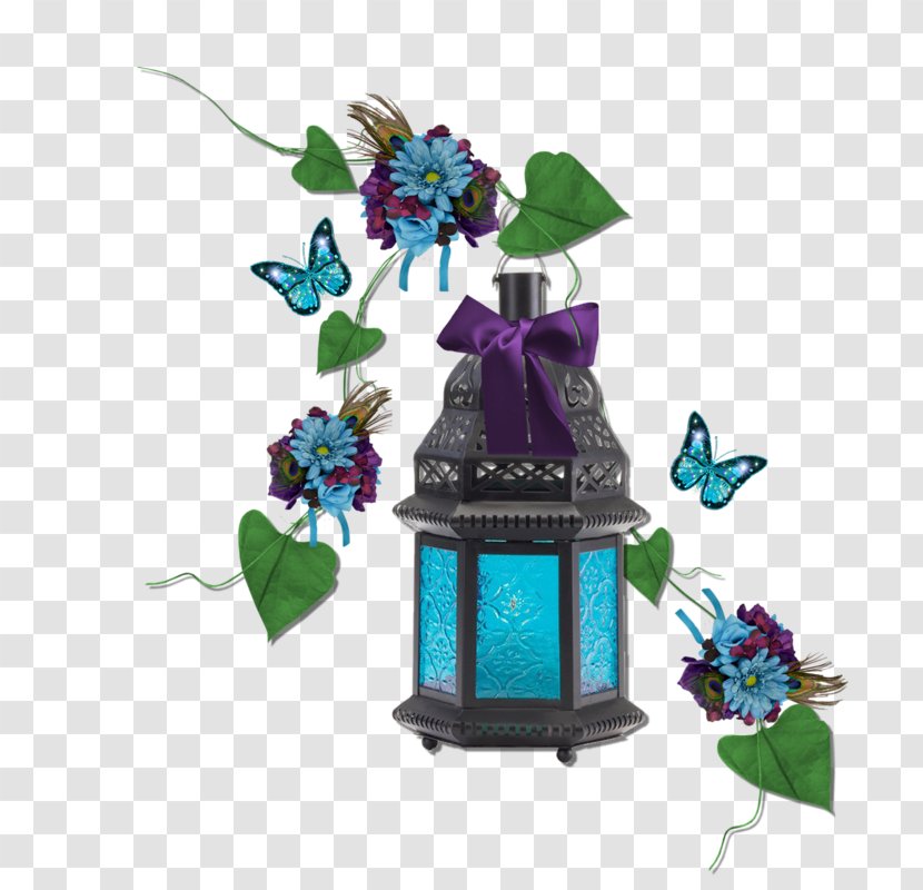 Light Lantern Purple Flower Candle - Plant Transparent PNG