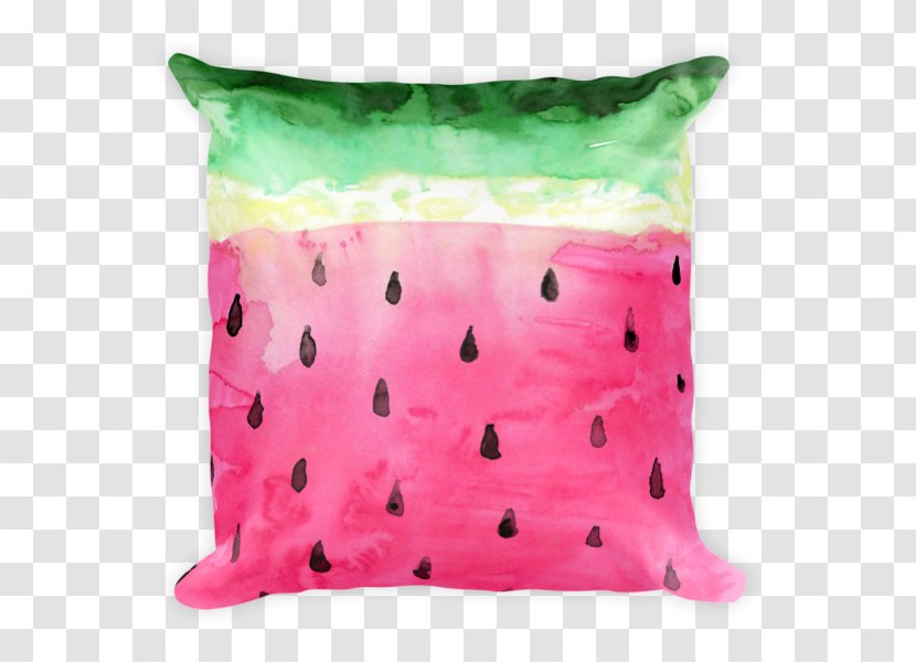 Throw Pillows Square Watermelon Cushion - Pillow Transparent PNG