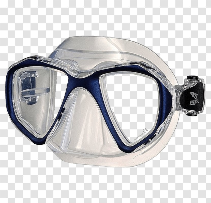 Diving & Snorkeling Masks Underwater Mares - Glasses - Gas Mask Blue Transparent PNG