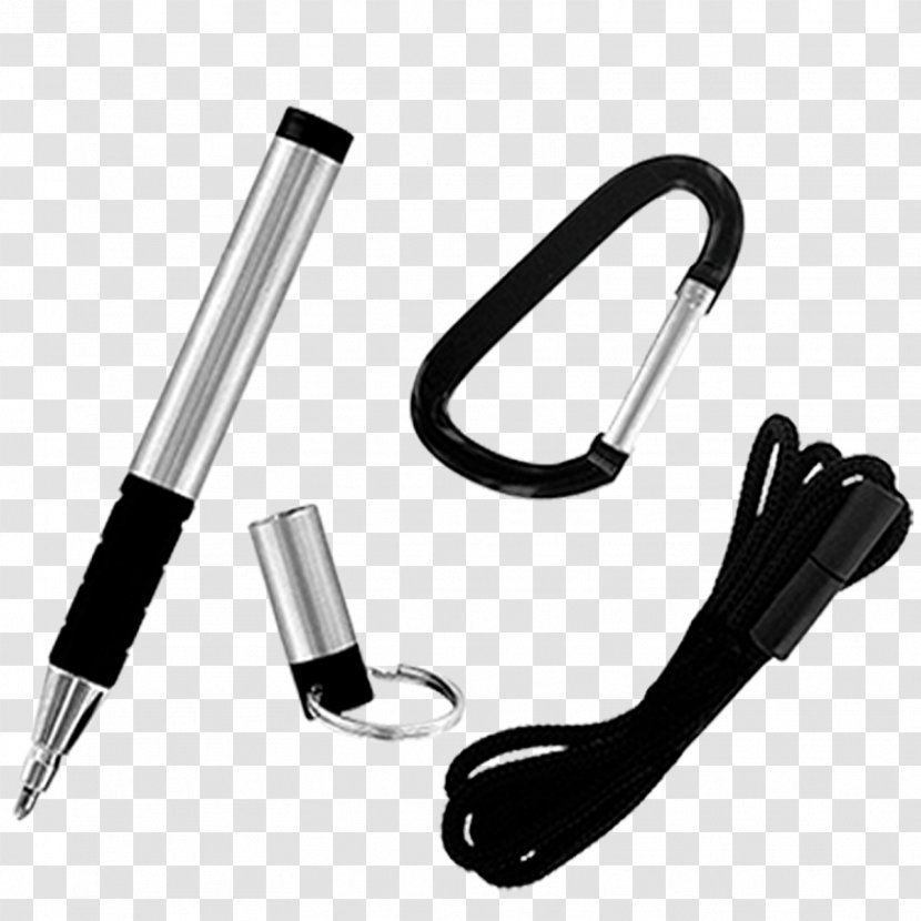 Fisher Space Pen Bullet Writing In Carabiner Astronaut - Steel Transparent PNG