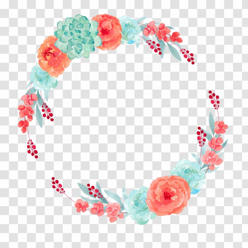 Flower Floral Design Wreath Watercolor Painting Paper - Hair Accessory Transparent PNG