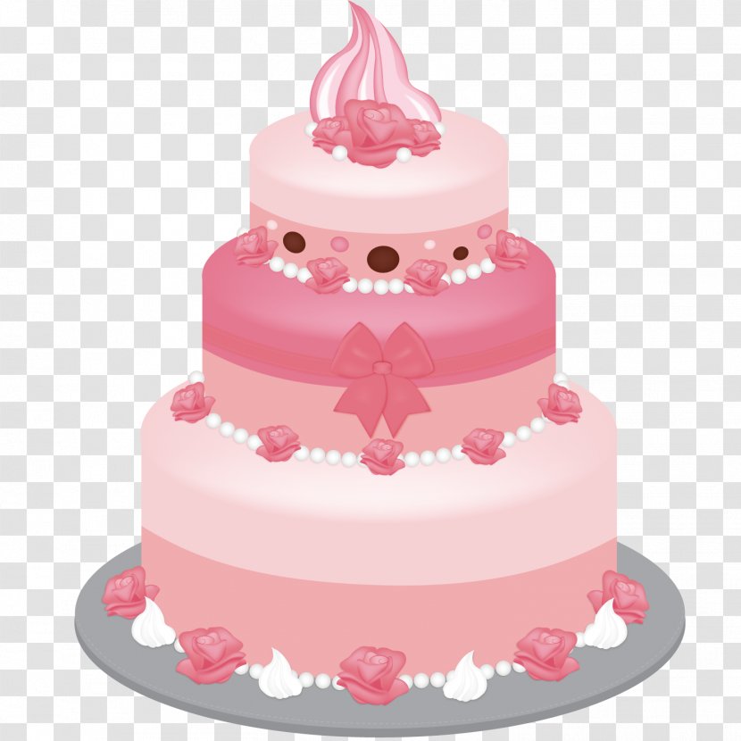Birthday Cake Icing Layer Wedding - Pink Transparent PNG