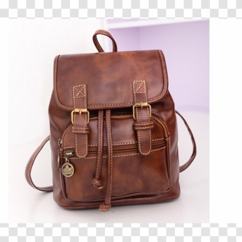 Handbag Backpack Leather Woman - Brown Transparent PNG