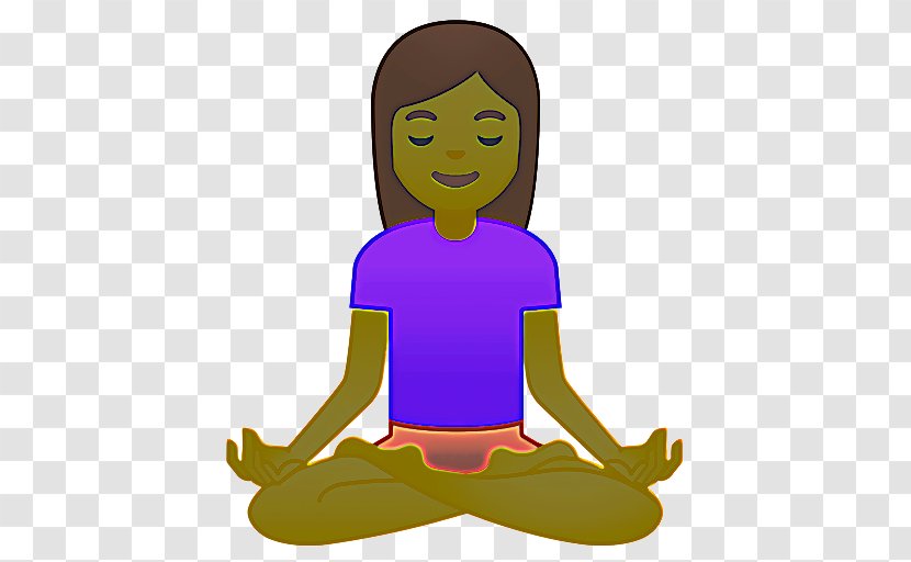 Emoji Background - Yoga - Tshirt Kneeling Transparent PNG