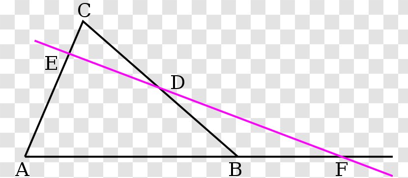 Menelaus's Theorem Triangle Ceva's - Parallel Transparent PNG