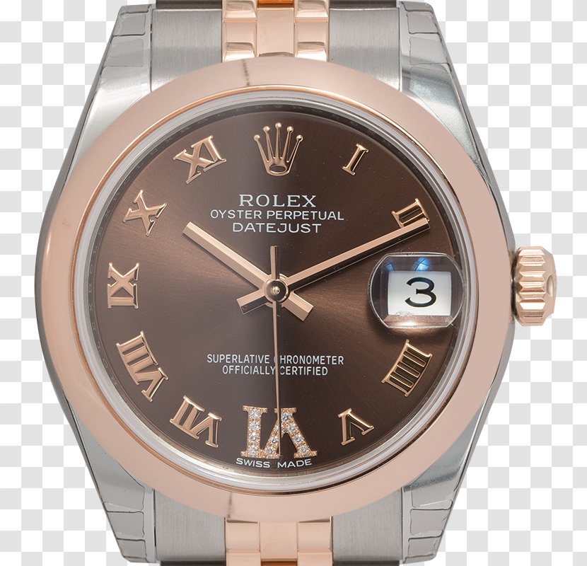 Watch Rolex Datejust Daytona Submariner - Brown - Sliver Jubile Year Transparent PNG