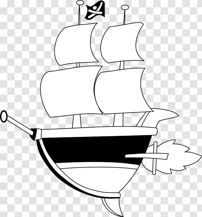 Ausmalbild Drawing Coloring Book Piracy Disegno - Pirateship Transparent PNG