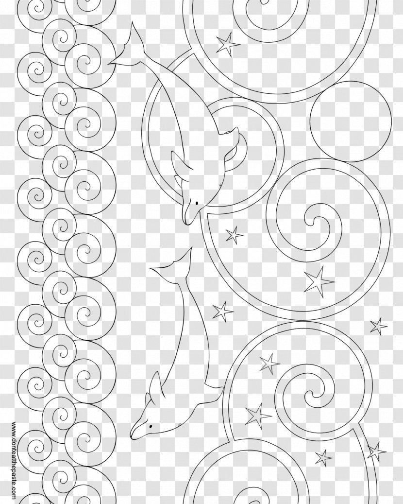 Coloring Book Black And White Drawing Line Art Clip - Flora - Fillet Pattern Transparent PNG