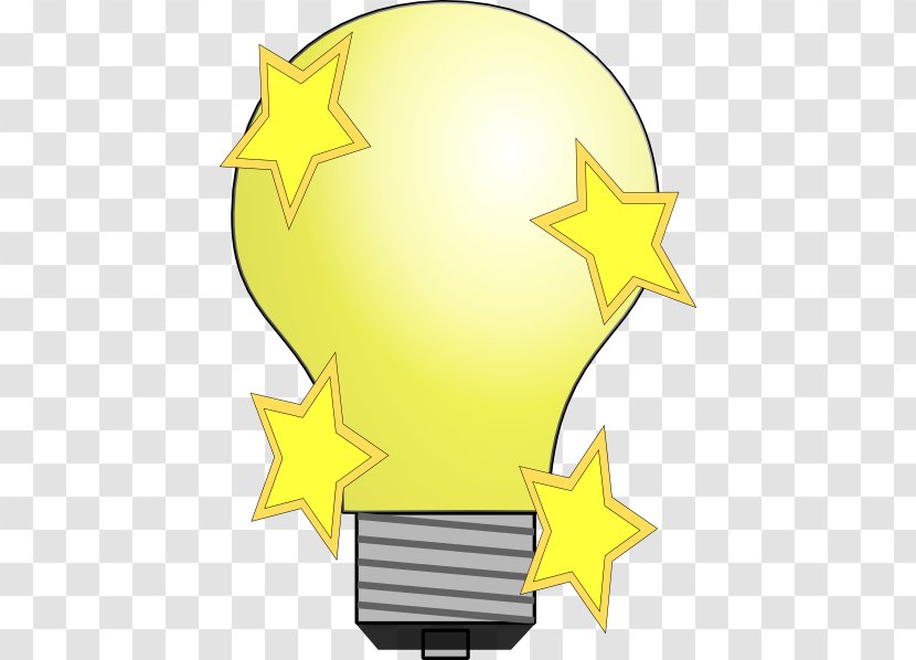 Incandescent Light Bulb Line Star Clip Art - Symbol Transparent PNG