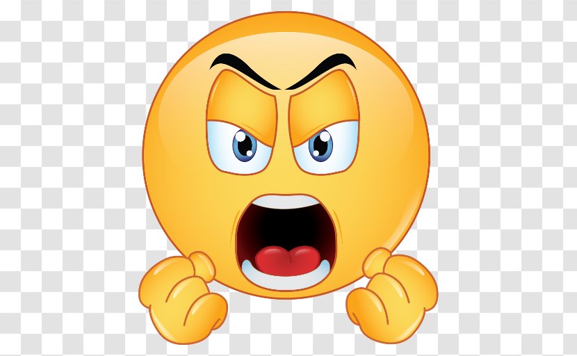 Angry Emojis Anger Emoticon Sticker - Orange - Emoji Transparent PNG