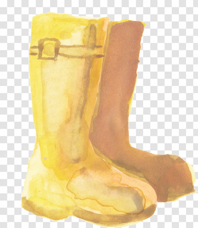 Watercolor Drawing - Shoe - Footwear Snow Boot Transparent PNG